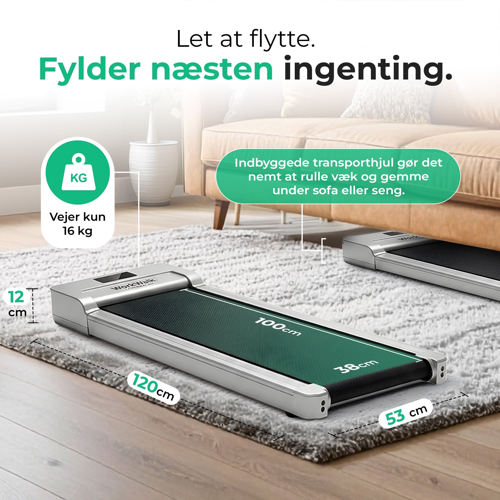 Kompakt gåbånd - Walkingpad til hjemmet